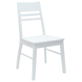 Dining Chairs 2 pcs White 43 x 54 x 89 cm Solid Rubber Wood 42020444