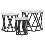 Nesting Side Table 3 pcs Grey Sonoma Engineered Wood and Steel 868258