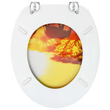 WC Toilet Seat with Lid MDF Savanne Design 146920