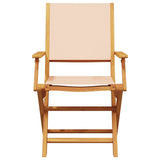 Bistro Set Beige Solid acacia wood, 100% polyester 3 Piece Set 3281883