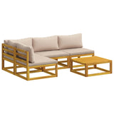 Sofa Set 5 pcs Natural Solid Acacia Wood 3417240