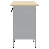 Work Cabinet with Drawer 4 pcs Black Engineered Wood and Steel 3321382