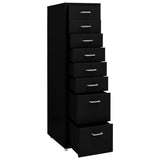 ZNTS Mobile File Cabinet Black 28x41x109 cm Metal 335922