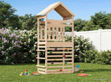 Outdoor Play Tower Natural 53 x 85 x 264 cm Solid Pine Wood 826532