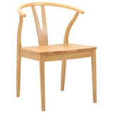 Dining Chair 2 pcs Natural Solid Rubber Wood 42020414