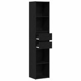 Book Cabinet Black Oak 36 x 30 x 171 cm Engineered Wood 862499