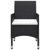 Garden Bistro Set Black and Brown 3095935