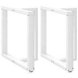 Dining Table Legs T-Shaped 2 pcs White 80x35x cm Steel 4013061