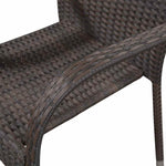 Stackable Outdoor Chairs 4 pcs Poly Rattan Brown 310083