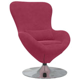 Egg Chair Wine Red 63 x 73 x 90 cm Velvet 42002729