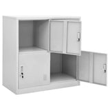 Locker Cabinets 2 pcs Light Grey 90x45x92,5 cm Steel 3095223