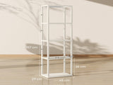 LED Floor Lamp with Glass Shelves, 4 Layers Dimmable Tall Standing Lamp, Modern Column Shelf Floor T3398P376732
