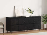 Sideboards 2 pcs Black oak 3394535