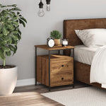 ZNTS Bedside Cabinet Artisan Oak 34x35.5x50 cm Engineered Wood 857260