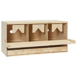 170654 Chicken Laying Nest 3 Compartments 72x33x38 cm Solid Pine Wood