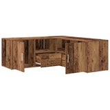 Corner Cabinet Old Wood 200x40x45 cm Engineered Wood 3307835