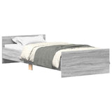 Bed Frame without Mattress Grey Sonoma 90x190 cm Single Engineered Wood 835944