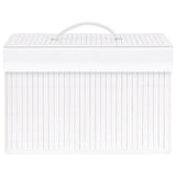 Bamboo Storage Boxes 4 pcs White 320766