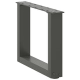 Coffee Table Legs U-Shaped 2 pcs Anthracite 30x cm Steel 4013130