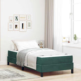 Box Spring Bed with Mattress Dark Green 80 x 220 cm Fabric 3398770
