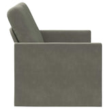 2 Seater Sofa Light Grey 130 x 81 x 82 cm Corduroy Fabric 42041067