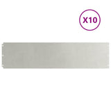Lawn Edgings 10 pcs 25x103 cm Stainless Steel 860170