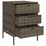 Garden Storage Cabinet Grey 55x59x80 cm Poly Rattan 365553