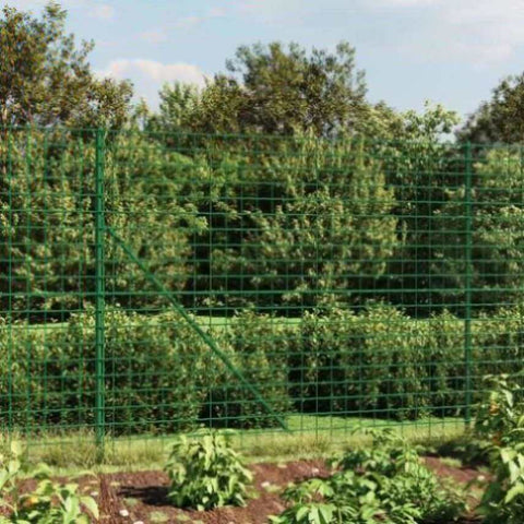 Wire Mesh Fence with Flange Green 1.8x25 m 154189