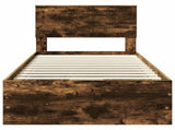 Bed Frame with Drawer Smoked Oak 90 x 190 cm Engineer Wood 3410753