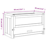 ZNTS Hamster Cage 60x30x35 cm Solid Wood Fir 172377