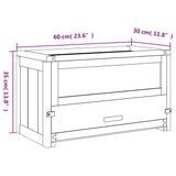 ZNTS Hamster Cage 60x30x35 cm Solid Wood Fir 172377