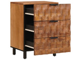 Sideboard Acacia Brown Finish 40 x 33 x 75 cm Solid Mango Wood 4017923