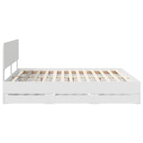 Bed Frame with Drawer White 180 x 200 cm Engineered Wood 3412157