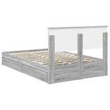 Storage Bed Grey Sonoma 120 x 200 cm Engineered Wood 3408485