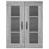 Wall Mounted Cabinet Grey Sonoma 69.5x34x90 cm Engineered Wood 834992