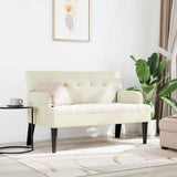 Chesterfield Bench Cream 112 x 65.5 x 75 cm Velvet 42019293