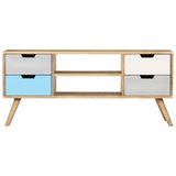 TV Cabinet 110x35x48 cm Solid Mango Wood 286483