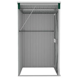 Wall-mounted Garden Shed Green 118x100x178 cm Galvanised Steel 316217