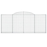 Arched Gabion Baskets 6 pcs 300x30x120/140 cm Galvanised Iron 3146543