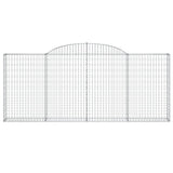Arched Gabion Baskets 13 pcs 300x30x120/140 cm Galvanised Iron 3146550