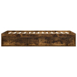 Bed Frame with Storage Smoked Oak 80 x 200 cm Engineered Wood 3429519