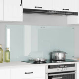 Kitchen Backsplash 2 pcs White 70 x 60 cm Tempered Glass 3415520