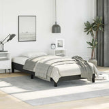 Bed Frame without Mattress Black 100x190 cm Twin Faux Leather 346928