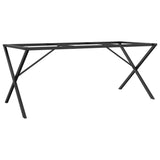 ZNTS Dining Table Legs X-Frame 160x80x73 cm Steel 357912