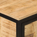 Bathroom Cabinet 40x27x90 cm Solid Wood Mango and Iron 358570