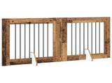 Dog Gate with Stands 2 pcs Old Wood 80 x 80 cm Engineered Wood 892077