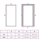 Home Door 93 x 201.5 x 3.5 cm Aluminium and Tempered Glass 42025245