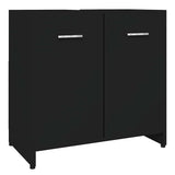 Bathroom Cabinet Black 60x33x61 cm Engineered Wood 802571