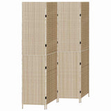 Room Divider Folding Manual Beige 195 x 180 cm Poly Rattan 42003679