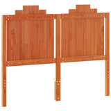 Headboard Wax Brown 135 cm Solid Wood Pine 844283